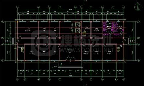 一般框架结构办公楼的房间跨度及进深是多少？