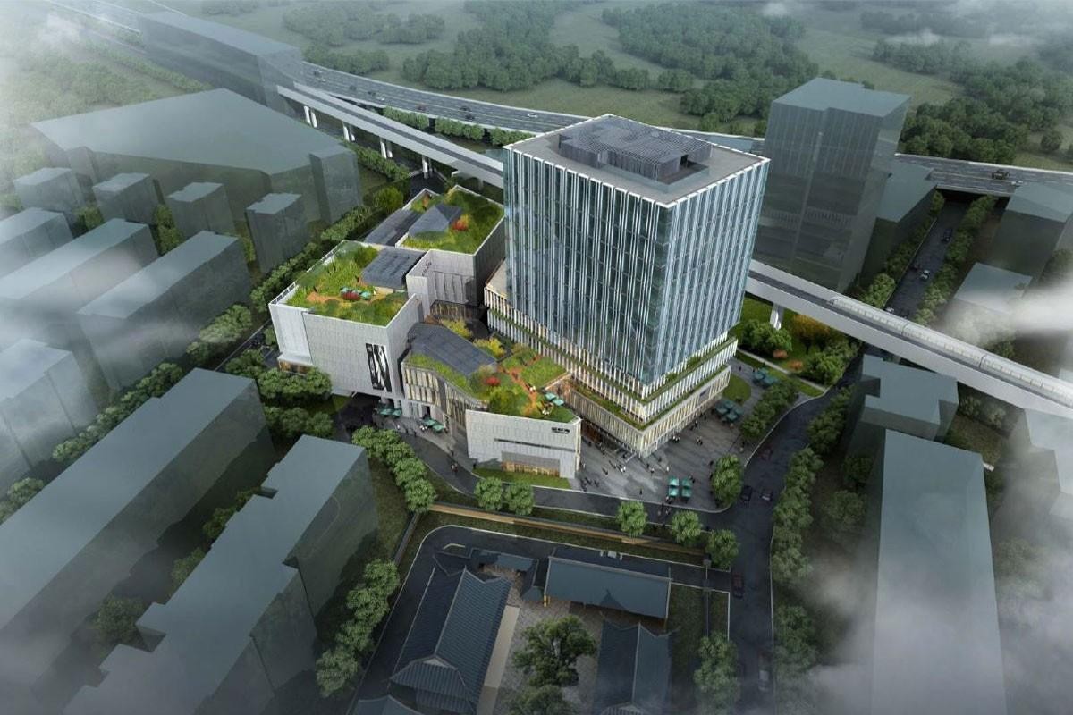 竑杉湾办公指南：4.15米层高+287车位，揭秘虹口北部旗舰商务楼