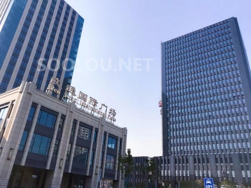 文通国际广场（杨浦东外滩）写字楼出租：14.5米挑高江景大堂，近12号线隆昌路站